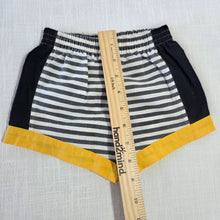 Load image into Gallery viewer, Vintage Striped + Yellow Shorts 18 months
