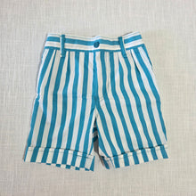 Load image into Gallery viewer, Vintage Aqua Striped Shorts 3t
