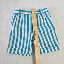 Load image into Gallery viewer, Vintage Aqua Striped Shorts 3t
