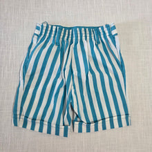 Load image into Gallery viewer, Vintage Aqua Striped Shorts 3t
