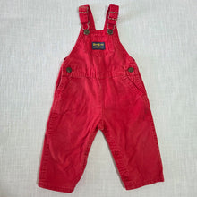 Load image into Gallery viewer, Vintage 80s Oshkosh Red Overalls 9-12 months
