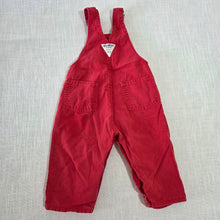 Load image into Gallery viewer, Vintage 80s Oshkosh Red Overalls 9-12 months
