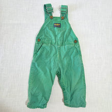 Load image into Gallery viewer, Vintage 80s Oshkosh Green Overalls 12-18 months
