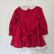 Load image into Gallery viewer, Vintage Polly Flinders Red Smocked Dress 12-18 months
