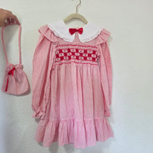 Load image into Gallery viewer, Vintage Polly Flinders Striped Dress + Purse kids 6
