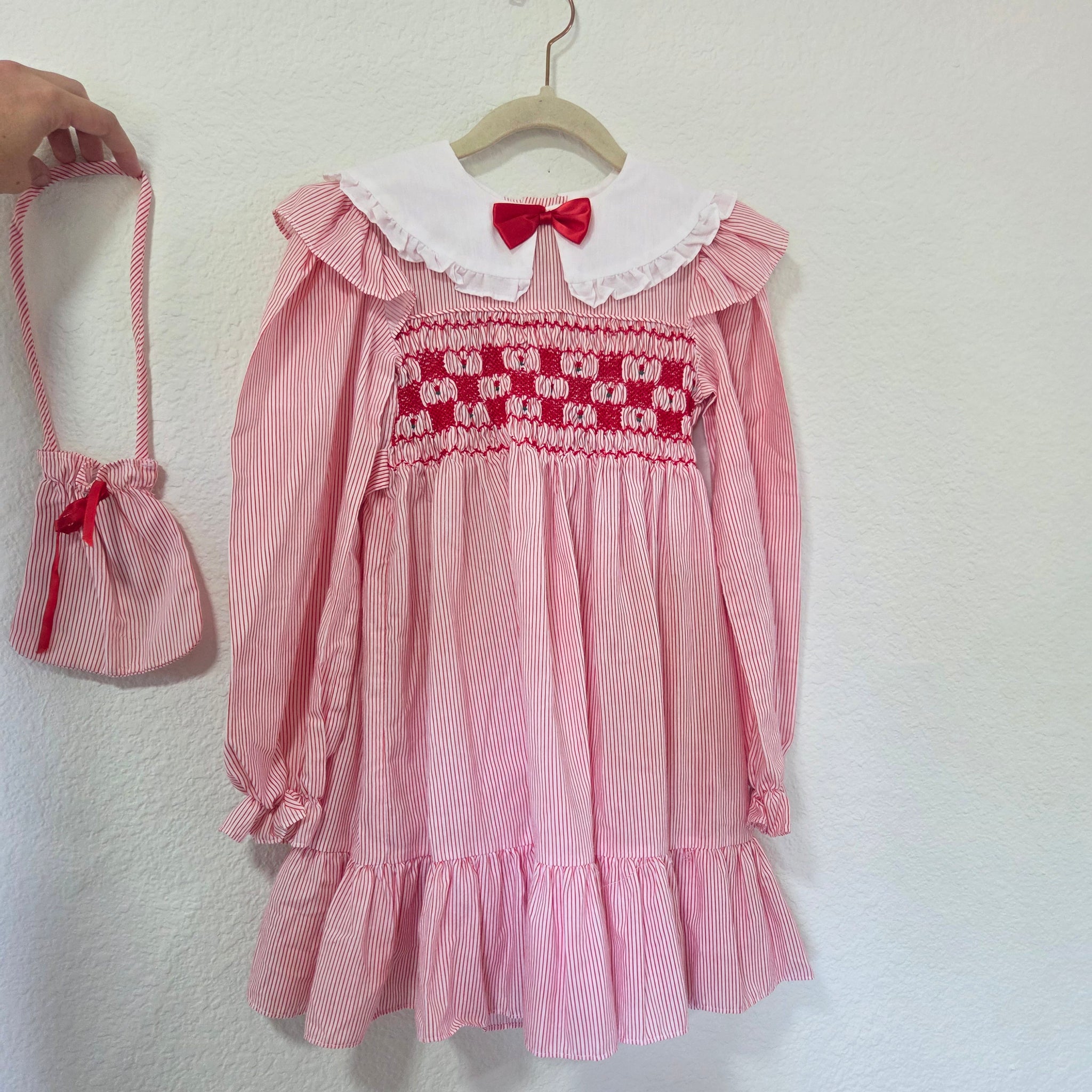 polly flinders dresses Vintage Striped Dress + Purse kids 6 Revelry Bridesmaid Dress Size no visible flaws front vent Size:EU-43 & US-10