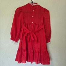 Load image into Gallery viewer, Vintage Polly Flinders Dotted Smocked Dress kids 7
