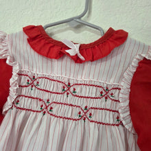 Load image into Gallery viewer, Vintage Princess Anne Christmas Smocked Dress 2t/3t
