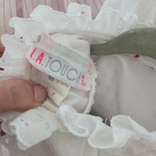 Load image into Gallery viewer, Vintage White/Red Bib Dress kids 7

