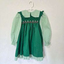 Load image into Gallery viewer, Vintage Princess Anne Smocked Christmas Dress 4t
