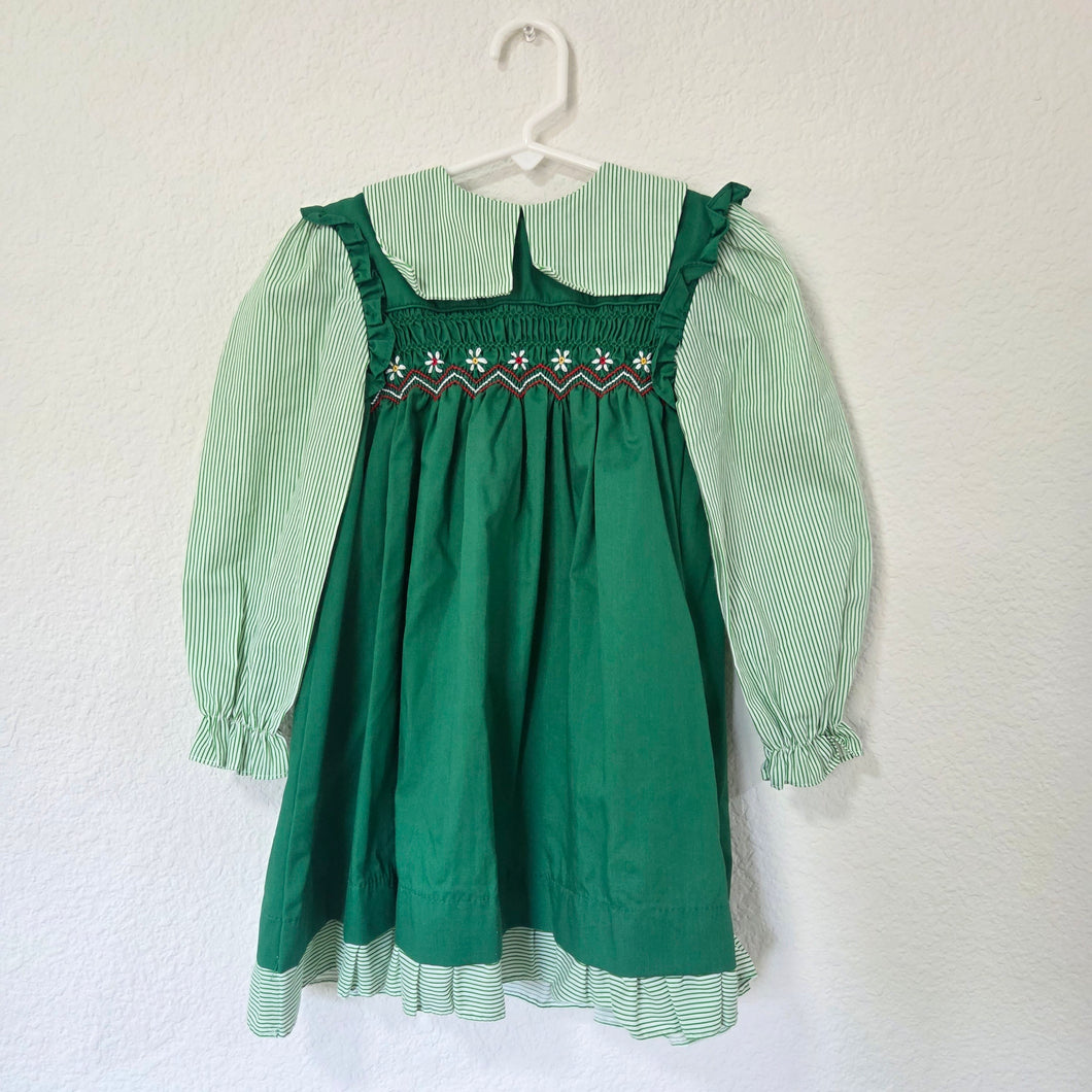 christmas dress 4t Vintage Princess Anne Smocked – Nostalgic Baby Vintage Plaid christmas SPRING SUMMER 2026 Strapless U.S. Militaria Pair with Twirl Shorts Size:12 - 18 months