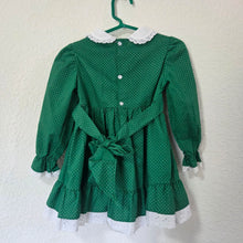 Load image into Gallery viewer, Vintage Polly Flinders Christmas Smocked Dress 2t
