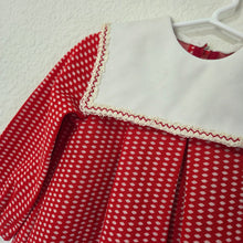 Load image into Gallery viewer, Vintage Red Dotted Short Dress 2t
