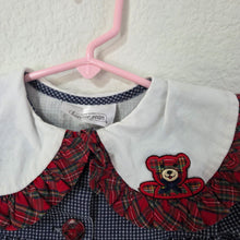 Load image into Gallery viewer, Vintage Bear Plaid Dress 4t/5t
