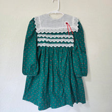 Load image into Gallery viewer, Vintage Polly Flinders Christmas Floral Dress 5t/6
