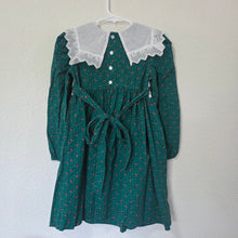 Load image into Gallery viewer, Vintage Polly Flinders Christmas Floral Dress 5t/6
