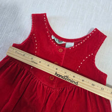 Load image into Gallery viewer, Vintage Snow Bunny Red Dress 18-24 months
