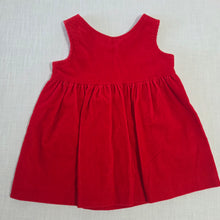 Load image into Gallery viewer, Vintage Snow Bunny Red Dress 18-24 months

