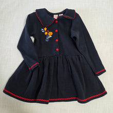 Load image into Gallery viewer, Vintage Navy Floral Dress 3t/4t
