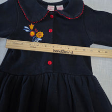 Load image into Gallery viewer, Vintage Navy Floral Dress 3t/4t

