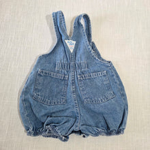 Load image into Gallery viewer, Vintage 90s Oshkosh Denim Bubble Shortalls 3-6 months

