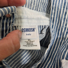 Load image into Gallery viewer, Vintage Oshkosh Engineer Striped Shortalls 12 months

