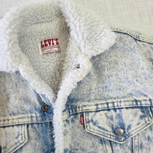 Load image into Gallery viewer, Vintage Levi's Sherpa Acid Jean Coat kids 8/10
