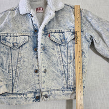 Load image into Gallery viewer, Vintage Levi's Sherpa Acid Jean Coat kids 8/10

