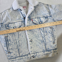 Load image into Gallery viewer, Vintage Levi's Sherpa Acid Jean Coat kids 8/10
