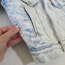 Load image into Gallery viewer, Vintage Levi's Sherpa Acid Jean Coat kids 8/10
