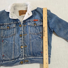 Load image into Gallery viewer, Vintage Wrangler Sherpa Jean Jacket 5t/6
