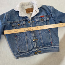 Load image into Gallery viewer, Vintage Wrangler Sherpa Jean Jacket 5t/6
