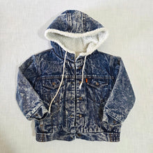 Load image into Gallery viewer, Vintage Levi's Jean Sherpa Hooded Coat kids 7
