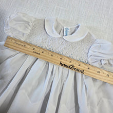 Load image into Gallery viewer, Vintage Smocked White/Blue Dress 3-6 months
