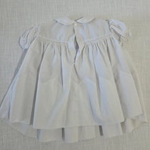 Load image into Gallery viewer, Vintage Smocked White/Blue Dress 3-6 months
