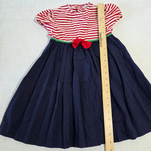 Load image into Gallery viewer, Vintage Striped Red/Navy Dress 4t
