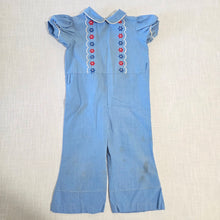Load image into Gallery viewer, Vintage 70s Floral Pantsuit 2t *flaw
