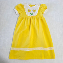 Load image into Gallery viewer, Vintage Yellow Flower Maxi Dress 3t/4t
