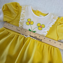 Load image into Gallery viewer, Vintage Yellow Flower Maxi Dress 3t/4t
