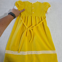Load image into Gallery viewer, Vintage Yellow Flower Maxi Dress 3t/4t
