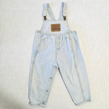 Load image into Gallery viewer, Vintage Guess Leather Patch Denim Overalls 18-24 months
