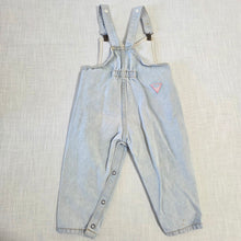 Load image into Gallery viewer, Vintage Guess Leather Patch Denim Overalls 18-24 months
