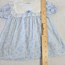 Load image into Gallery viewer, Vintage Blue Floral Dress 6 months
