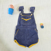 Load image into Gallery viewer, Vintage Sporty Denim Shortalls 3-6 months
