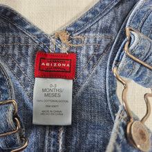 Load image into Gallery viewer, Vintage Denim Overalls 0-3 months
