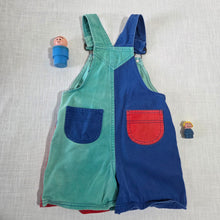 Load image into Gallery viewer, Vintage McKids Color Block Shortalls 3t/4t

