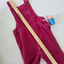 Load image into Gallery viewer, Vintage Dark Red Cord Overalls kids 6
