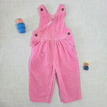 Load image into Gallery viewer, Vintage Bubblegum Cord Overalls 9-12 months
