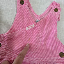 Load image into Gallery viewer, Vintage Bubblegum Cord Overalls 9-12 months
