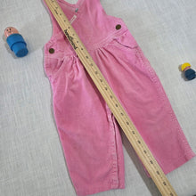 Load image into Gallery viewer, Vintage Bubblegum Cord Overalls 9-12 months
